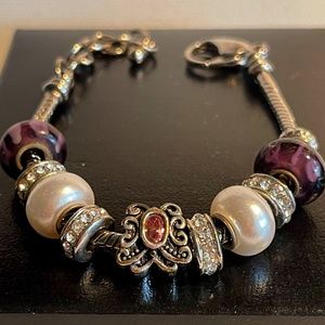 Station Bracelet with removable beads and charms